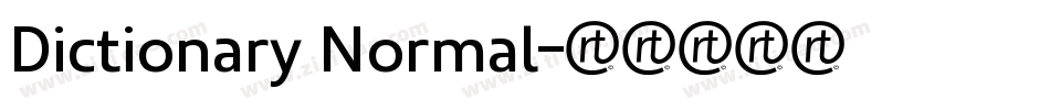 Dictionary Normal字体转换